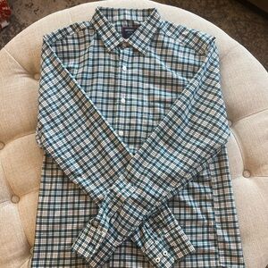UNTUCKit Blue Plaid Button Down Shirt